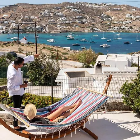 Holiday home Yalos Mykonos 4 Bedroom Luxury House 5 Minute From Ornos W Sea & Sunset View