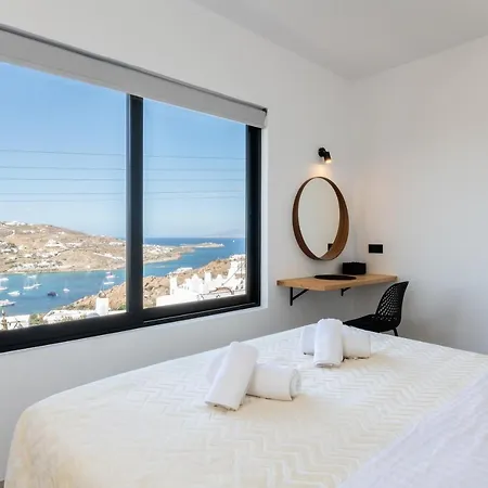 Holiday home Yalos Mykonos 4 Bedroom Luxury House 5 Minute From Ornos W Sea & Sunset View