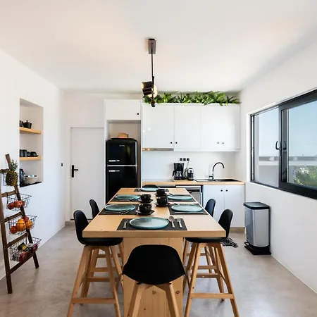 Yalos Mykonos 4 Bedroom Luxury House 5 Minute From Ornos W Sea & Sunset View Holiday home *